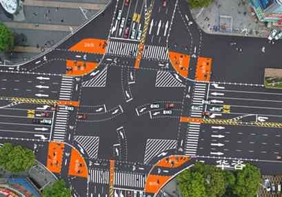 腾飞的雁城更美丽！华咨公司创新彩色交通标线设计优化衡阳市城市交通