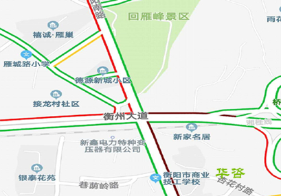 华咨公司交通工程师为衡州大道两路口联动信号灯优化积极发力